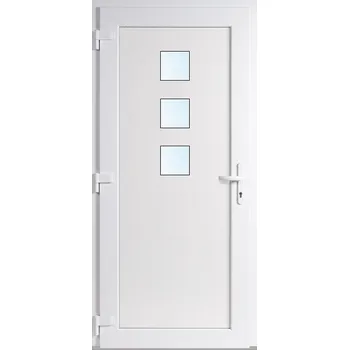 Vchodové dveře Levné bílé vchodové dveře plastové Soft Ella