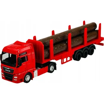 autíčko WELLY MAN TGX XXL + NÁVĚS NA DŘEVO 1:64 NÁKLADNÍ AUTO TIR NOVÝ MODEL