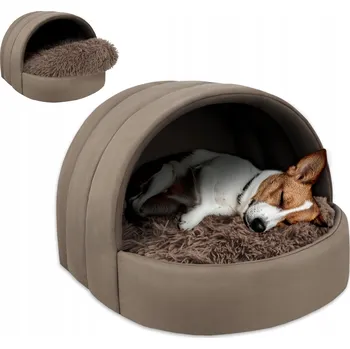 Pelíšek pro psa Dogguru bouda pro psa béžová 62 cm x 52 cm