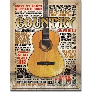 Obraz Plakát Kovová cedule Country - Made in America, kovová, 30,5 x 40,6 cm