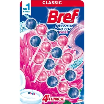 WC čistič Bref závěska do WC pro čištění 4 x 50g květinová vůně
