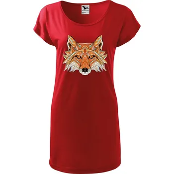 Dámské tričko DOBRÝ TRIKO Dámské tričko/šaty Hlava lišky Velikost: XL, Barva: Červená