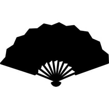 Samolepící dekorace Samolepka na stěnu vějíř 8x15cm