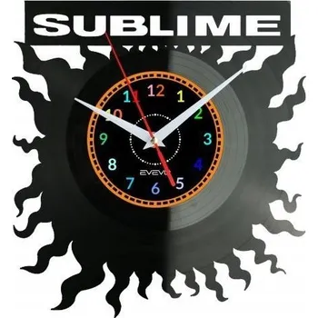 Hodiny SUBLIME NÁSTĚNNÉ HODINY DEKORATIVNÍ MODERNÍ VINYLOVÁ DESKA VINYL JAKO DÁREK