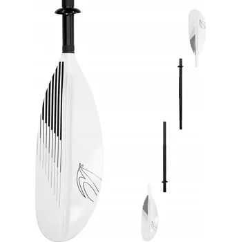 Dvoulisté rovné, dvoulisté zakřivené, rozložitelné kajakové pádlo Aqua design 220 cm
