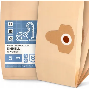 Sáček do vysavače 5x SÁČEK do VYSAVAČE Einhell TC-VC 1812S PAPÍROVÝ 2-vrstvý Velký 2A