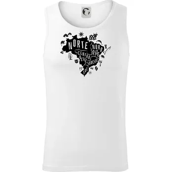 Brazílie mapa a zvyky - Tílko pánské Core - XL ( Bílá )