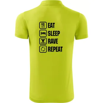 Pánská košile Eat sleep rave repeat - Polokošile Victory sportovní (dresovina) - S ( Limetková )