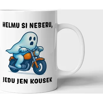 Hrnek pro motorkáře – Helmu si neberu, jedu jen kousek | TvujHrnecek.cz