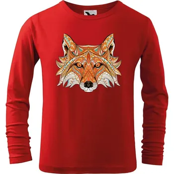 Dětská móda DOBRÝ TRIKO Dětské bavlněné triko Hlava lišky Velikost: 158/12 let, Barva: Červená