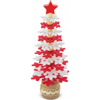 Vánoční dekorace DŘEVĚNÁ STOJÍCÍ VÁNOČNÍ DEKORACE Ozdoby na Stromeček EKO 3D ze dřeva a FILCU