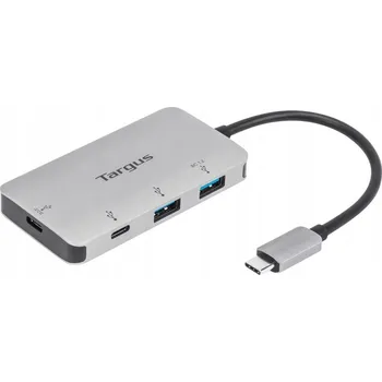 USB hub Targus ACH228 USB-C rozbočovač (2x USB-A + 2x USB-C) Stříbrný