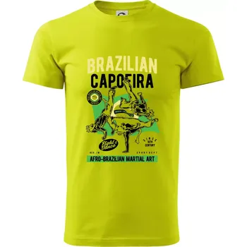 Pánské tričko Brazilian Capoeira - Klasické pánské triko vyšší gramáže - XL ( Limetková )