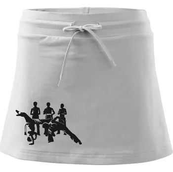 Dámská sukně Capoeira všichni - Sportovní sukně - two in one - L ( Bílá )