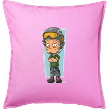 Polštář Vesmírný voják denim - Polštář 50x50 - 50x50 - Pouze potah ( Růžová )