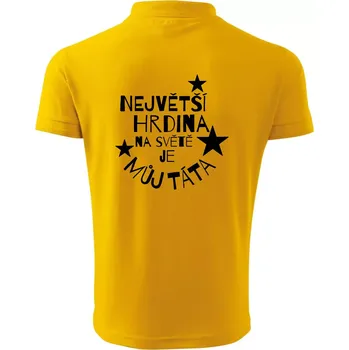 Pánská košile Nejvetší hrdina na Světě je můj táta - Polokošile pánská Pique Polo 203 - 4XL ( Žlutá )