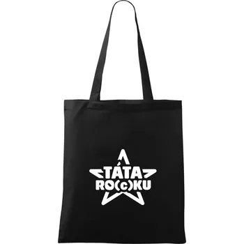 Nákupní taška Táta roku rocku - Taška bavlněná - 42 x 38 cm ( Černá )