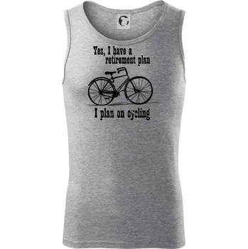 Staré kolo - Yes, I have a retirement plan, I plan on cycling - Tílko pánské Core - M ( Tmavě šedý melír )