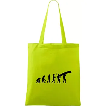 Evoluce kanoe nad hlavou - Taška bavlněná - 42 x 38 cm ( Limetková )