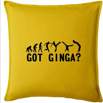 Polštář Capoeira - Got Ginga - Polštář 50x50 - 50x50 - Pouze potah ( Žlutá )