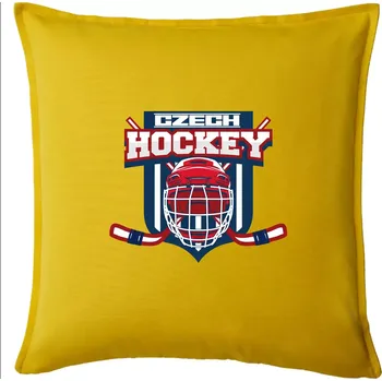 Polštář Czech Hockey erb - Mistrovství světa v ledním hokeji 2024 - Polštář 50x50 - 50x50 - Pouze potah ( Žlutá )