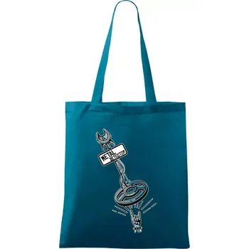 Metal detector rock - Taška bavlněná - 42 x 38 cm ( Petrolejová )