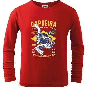 Chlapecké tričko Capoeira Afro-brazil art - Triko dětské Long Sleeve - 122 cm/6 let ( Červená )