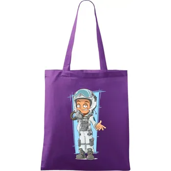 Vesmírný voják modrý - Taška bavlněná - 42 x 38 cm ( Fialová )