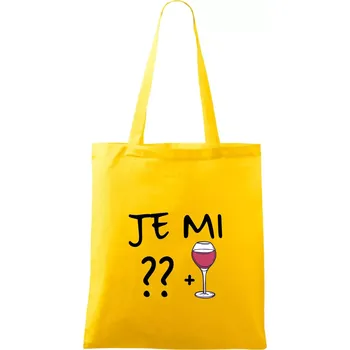 Je mi ?? + víno (Váš věk) - Taška bavlněná - 42 x 38 cm ( Žlutá )
