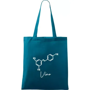 Barová chemie - víno - Taška bavlněná - 42 x 38 cm ( Petrolejová )