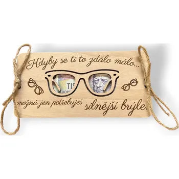 JarisWood Dárková karta - Na nové brýle Věnování na zadní straně: Bez věnování