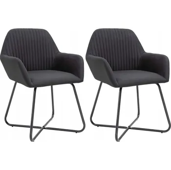 Jídelní židle Židle VidaXL látka černá 2 ks