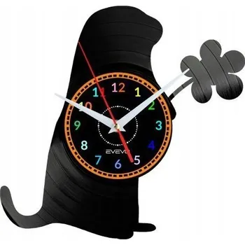 Hodiny ŚWISTAK STOKROTKA HODINY NÁSTĚNNÉ DEKORATIVNÍ MODERNÍ VINYLOVÁ DESKA