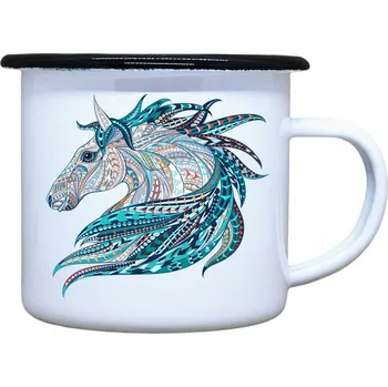 DOBRÝ TRIKO Plecháček s potiskem Hlava koně Velikost plecháčku: 330 ml