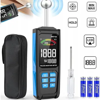 VLHKOMĚR NA DŘEVO, BETONU, CIHLY, SÁDRU A OMÍTKU S LCD DISPLEJEM