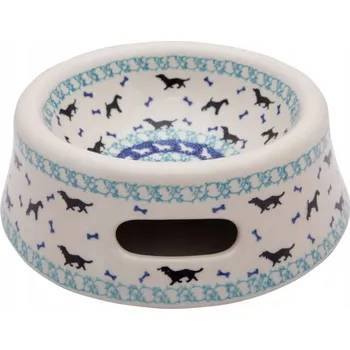 Miska pro psa Keramická miska, ručně malovaná, Ceramika Artystyczna, vícebarevná, 0,65 l