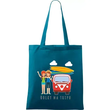 Holky na tripu - Taška bavlněná - 42 x 38 cm ( Petrolejová )