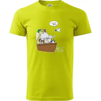 Pravda s Noemovou archou - Klasické pánské triko vyšší gramáže - M ( Limetková )