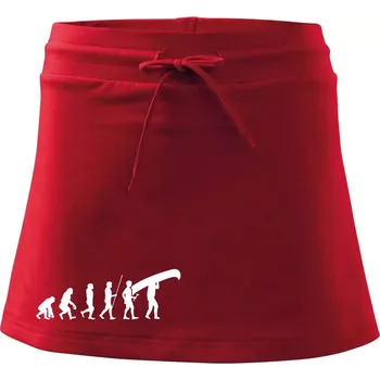 Dámská sukně Evoluce kanoe nad hlavou - Sportovní sukně - two in one - XS ( Červená )