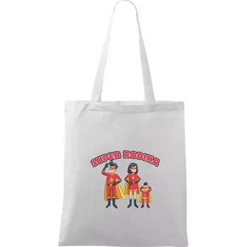 Super rodina - jeden syn - Taška bavlněná - 42 x 38 cm ( Bílá )