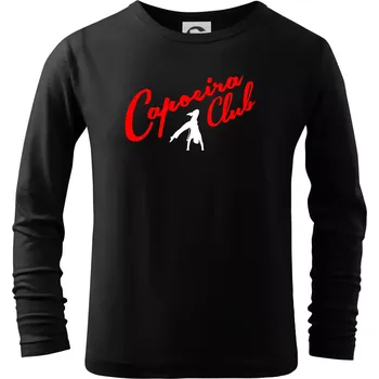 Chlapecké tričko Capoeira club s tanečníkem - Triko dětské Long Sleeve - 122 cm/6 let ( Černá )