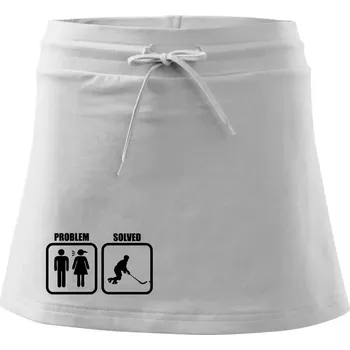 Dámská sukně Problém hokejista - Sportovní sukně - two in one - XS ( Bílá )