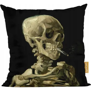 Polštář Polštář s hořící Lebka polštář Van Gogh