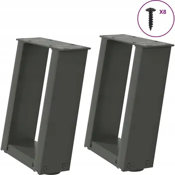 Konferenční stolek Nohy ke konferenčnímu stolku, 2 ks, antracit, 30x(30-31) cm, ocel Lumarko! Lu