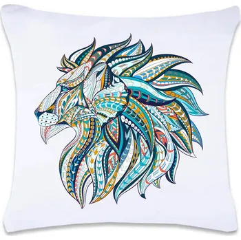 Dekorativní polštářek DOBRÝ TRIKO Polštář s potiskem 40 x 40 cm Hlava lva Oboustranný tisk: NE