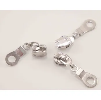 Zip Jezdec do plastového spirálového zipu - stříbrná - velikost 5