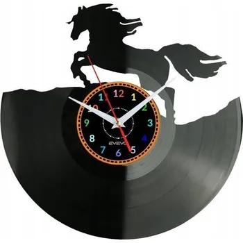 Hodiny Hodiny na zeď Kůň z vinylové desky Moderní dekorativní dárek k narozeninám