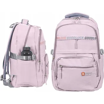 Školní batoh Vícekomorový Školní batoh Bivacc růžový 22 l