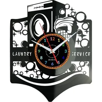 Hodiny Prádelna Nástěnné Hodiny Vinylová Deska Moderní Dekorativní Dárek