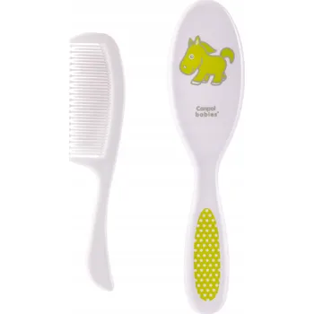 kartáč na vlasy Sada hřebenů a kartáčů Canpol babies, zelené odstíny
